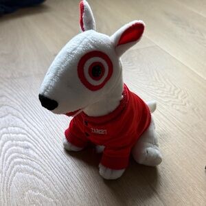 Target Plush Bullseye Dog in Red button up Jacket